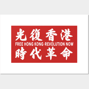 FREE HONG KONG REVOLUTION NOW 光复香港 时代革命 Posters and Art